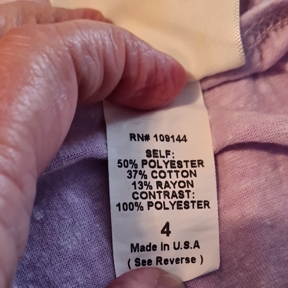 5/$20  Jenna & Jessie Pale Lavendar Little Girls Dress in sz 4, used condition - Picture 5 of 6